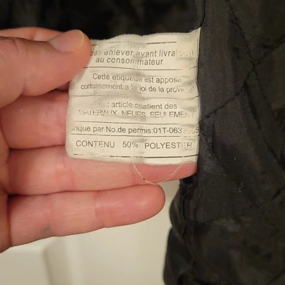 Pinstripe Men's Wool Blend Coat- Gray- Size L - Picture 6 of 10